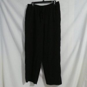 LAURA | size 12 | Textured Sheer Black Pants With Side Pockets | Made In Canada